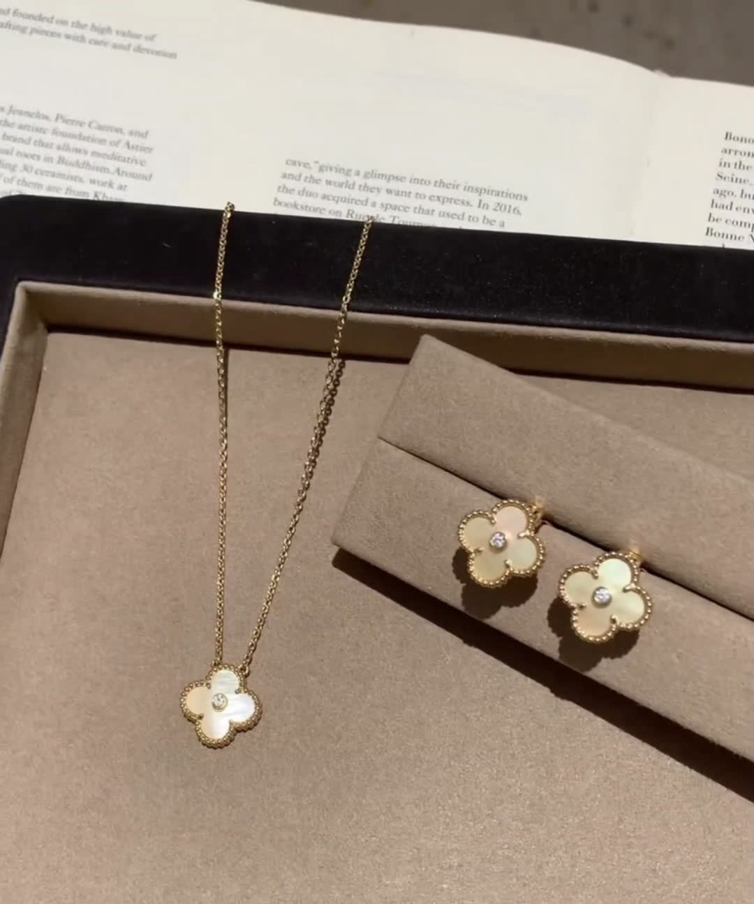 Van Cleef & Arpels Alhambra Gold and Pearl Earrings